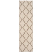 SAFAVIEH Daley Geometric Plush Shag Runner Rug, Ivory/Beige, 2'3" x 8'