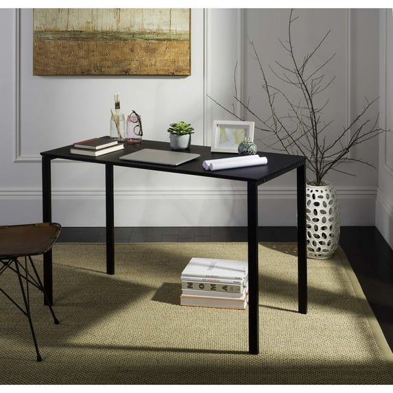 SAFAVIEH Dalit 47" Modern Glam Solid Writing Desk, Black