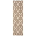 thumbnail image 1 of SAFAVIEH Dallas Belinda Geometric Shag Runner Rug, Beige/Ivory, 2'3" x 14', 1 of 7