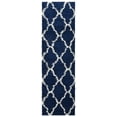 thumbnail image 1 of SAFAVIEH Dallas Belinda Geometric Shag Runner Rug, Navy/Ivory, 2'3" x 6', 1 of 9