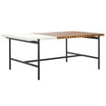 thumbnail image 1 of SAFAVIEH Dallas Coffee Table, Brown/White Faux Marble (42 in. W x 23.6 in. D x 16.2 in. H), 1 of 14