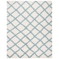 thumbnail image 1 of SAFAVIEH Dallas Diamond Geometric Shag Area Rug, Ivory/Seafoam, 6' x 6' Round, 1 of 5