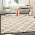 thumbnail image 1 of SAFAVIEH Dallas Jerrie Geometric Shag Area Rug, Beige/Ivory, 4' x 6', 1 of 8