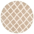 thumbnail image 1 of SAFAVIEH Dallas Jerrie Geometric Shag Area Rug, Beige/Ivory, 6' x 6' Round, 1 of 11