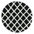 thumbnail image 1 of SAFAVIEH Dallas Jerrie Geometric Shag Area Rug, Black/Ivory, 6' x 6' Round, 1 of 6