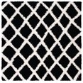 thumbnail image 1 of SAFAVIEH Dallas Jerrie Geometric Shag Area Rug, Black/Ivory, 6' x 6' Square, 1 of 9