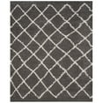 thumbnail image 1 of SAFAVIEH Dallas Jerrie Geometric Shag Area Rug, Dark Grey/Ivory, 4' x 6', 1 of 11