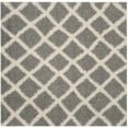 thumbnail image 1 of SAFAVIEH Dallas Jerrie Geometric Shag Area Rug, Grey/Ivory, 6' x 6' Square, 1 of 11