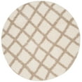 thumbnail image 1 of SAFAVIEH Dallas Jerrie Geometric Shag Area Rug, Ivory/Beige, 8' x 8' Round, 1 of 6