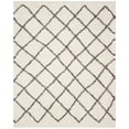 thumbnail image 1 of SAFAVIEH Dallas Jerrie Geometric Shag Area Rug, Ivory/Dark Grey, 10' x 14', 1 of 7