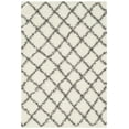thumbnail image 1 of SAFAVIEH Dallas Jerrie Geometric Shag Area Rug, Ivory/Dark Grey, 4' x 6', 1 of 8
