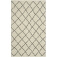 thumbnail image 1 of SAFAVIEH Dallas Jerrie Geometric Shag Area Rug, Ivory/Grey, 10' x 14', 1 of 6