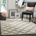 thumbnail image 1 of SAFAVIEH Dallas Jerrie Geometric Shag Area Rug, Ivory/Grey, 3' x 5', 1 of 11