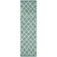 thumbnail image 1 of SAFAVIEH Dallas Jerrie Geometric Shag Area Rug, Seafoam/Ivory, 8' x 10', 1 of 8