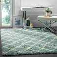 thumbnail image 1 of SAFAVIEH Dallas Jerrie Geometric Shag Area Rug, Seafoam/Ivory, 8' x 8' Square, 1 of 8