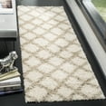 thumbnail image 1 of SAFAVIEH Dallas Jerrie Geometric Shag Runner Rug, Ivory/Beige, 2'3" x 12', 1 of 8