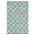 thumbnail image 1 of SAFAVIEH Dallas Jerrie Geometric Shag Runner Rug, Seafoam/Ivory, 2'3" x 10', 1 of 3