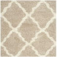 thumbnail image 1 of SAFAVIEH Dallas Logan Geometric Shag Area Rug, Beige/Ivory, 4' x 4' Square, 1 of 9