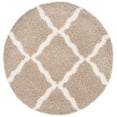 thumbnail image 1 of SAFAVIEH Dallas Logan Geometric Shag Area Rug, Beige/Ivory, 8' x 8' Round, 1 of 9