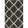 thumbnail image 1 of SAFAVIEH Dallas Logan Geometric Shag Area Rug, Dark Grey/Ivory, 5'1" x 7'6", 1 of 6