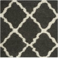 thumbnail image 1 of SAFAVIEH Dallas Logan Geometric Shag Area Rug, Dark Grey/Ivory, 6' x 6' Square, 1 of 7