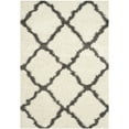 thumbnail image 1 of SAFAVIEH Dallas Logan Geometric Shag Area Rug, Ivory/Dark Grey, 4' x 6', 1 of 7