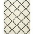 thumbnail image 1 of SAFAVIEH Dallas Logan Geometric Shag Area Rug, Ivory/Dark Grey, 6' x 9', 1 of 7