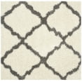 thumbnail image 1 of SAFAVIEH Dallas Logan Geometric Shag Area Rug, Ivory/Dark Grey, 8' x 8' Square, 1 of 6