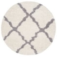 thumbnail image 1 of SAFAVIEH Dallas Logan Geometric Shag Area Rug, Ivory/Grey, 6' x 6' Round, 1 of 7
