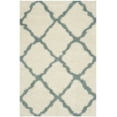 thumbnail image 1 of SAFAVIEH Dallas Logan Geometric Shag Area Rug, Ivory/Light Blue, 4' x 6', 1 of 7