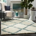 thumbnail image 1 of SAFAVIEH Dallas Logan Geometric Shag Area Rug, Ivory/Light Blue, 5'1" x 7'6", 1 of 7