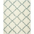 thumbnail image 1 of SAFAVIEH Dallas Logan Geometric Shag Area Rug, Ivory/Light Blue, 8' x 10', 1 of 7