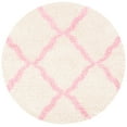 thumbnail image 1 of SAFAVIEH Dallas Logan Geometric Shag Area Rug, Ivory/Light Pink, 6' x 6' Round, 1 of 6