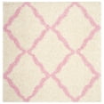 thumbnail image 1 of SAFAVIEH Dallas Logan Geometric Shag Area Rug, Ivory/Light Pink, 6' x 6' Square, 1 of 6