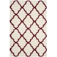 thumbnail image 1 of SAFAVIEH Dallas Logan Geometric Shag Area Rug, Ivory/Red, 2'3" x 4', 1 of 7