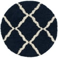 thumbnail image 1 of SAFAVIEH Dallas Logan Geometric Shag Area Rug, Navy/Ivory, 10' x 10' Round, 1 of 5