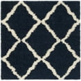 thumbnail image 1 of SAFAVIEH Dallas Logan Geometric Shag Area Rug, Navy/Ivory, 4' x 4' Square, 1 of 8