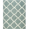 thumbnail image 1 of SAFAVIEH Dallas Logan Geometric Shag Area Rug, Seafoam/Ivory, 8'6" x 12', 1 of 7