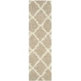 thumbnail image 1 of SAFAVIEH Dallas Logan Geometric Shag Runner Rug, Beige/Ivory, 2'3" x 22', 1 of 9