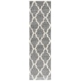 thumbnail image 1 of SAFAVIEH Dallas Logan Geometric Shag Runner Rug, Grey/Ivory, 2'3" x 14', 1 of 10