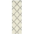 thumbnail image 1 of SAFAVIEH Dallas Logan Geometric Shag Runner Rug, Ivory/Grey, 2'3" x 16', 1 of 6