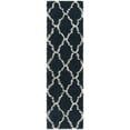 thumbnail image 1 of SAFAVIEH Dallas Logan Geometric Shag Runner Rug, Navy/Ivory, 2'3" x 22', 1 of 5