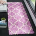 thumbnail image 1 of SAFAVIEH Dallas Logan Geometric Shag Runner Rug, Pink/Ivory, 2'3" x 8', 1 of 6