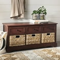 thumbnail image 1 of SAFAVIEH Damien 3-Drawer Storage Bench Red, 1 of 7