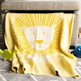 thumbnail image 1 of SAFAVIEH Dandy Lion Cotton 32" x 40" Baby Throw, Yellow, 1 of 4