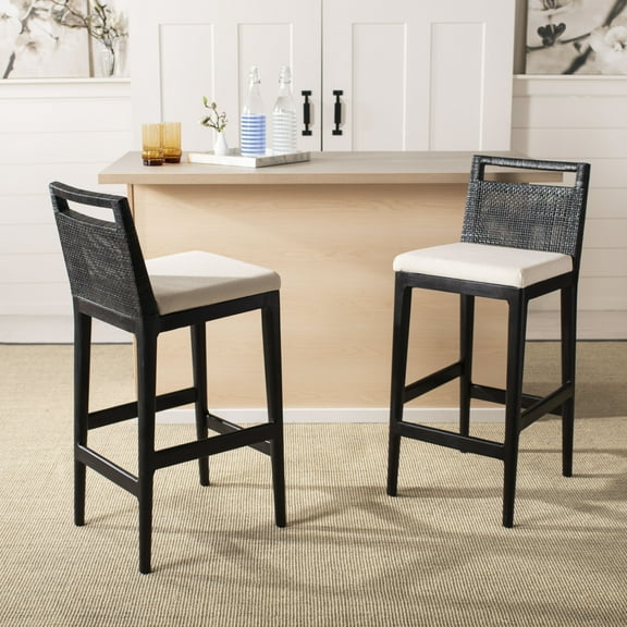 SAFAVIEH Darin Bar Stool Black / White