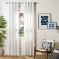 thumbnail image 1 of SAFAVIEH Darlena Glam Grommet Curtain Window Panel, 52" x 84", Pearl, 1 of 4