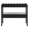 thumbnail image 1 of SAFAVIEH Darlyn Modern 2 Drawer Wood Console Table, Matte Black, 1 of 10