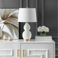 thumbnail image 1 of SAFAVIEH Darsa 25.5 in. H Gourd Table Lamp, White, 1 of 6
