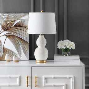 SAFAVIEH Darsa 25.5 in. H Gourd Table Lamp, White